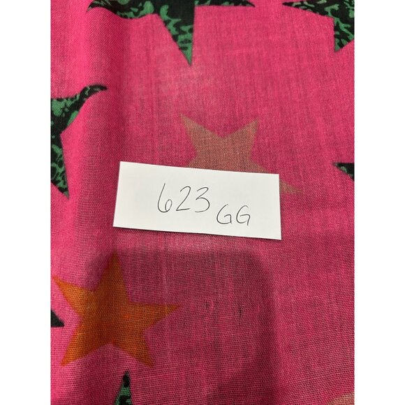 Star Print Rectangle Scarf Pink Gray Shawl Lightweight Fall Neck Wrap Cozy - Picture 6 of 7